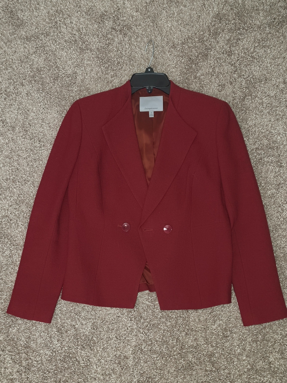 Classiques Entier Crimson Double-Breasted Blazer